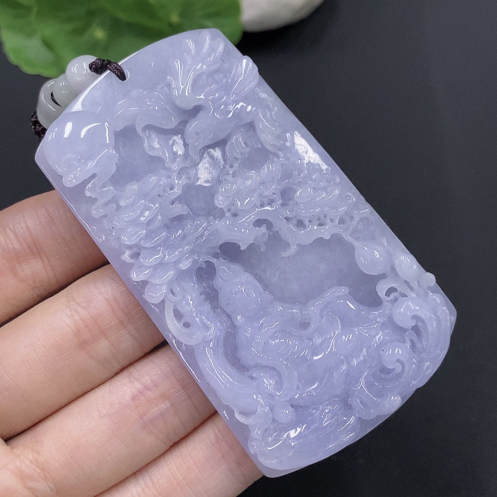 F28271113 Jadeite Mountain and Water Guanyin Pendant