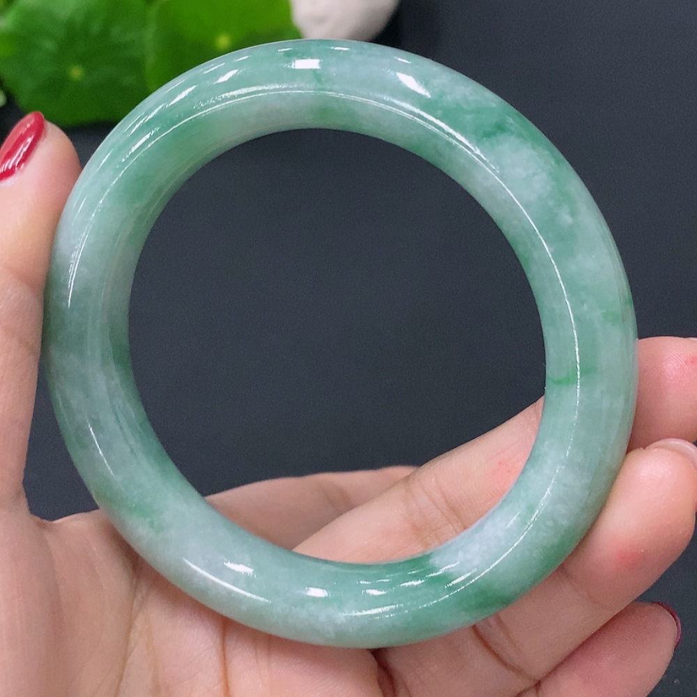 F26942538 Jadeite Round Bangle Size 53mm Total Weight Approx. 59.25g
