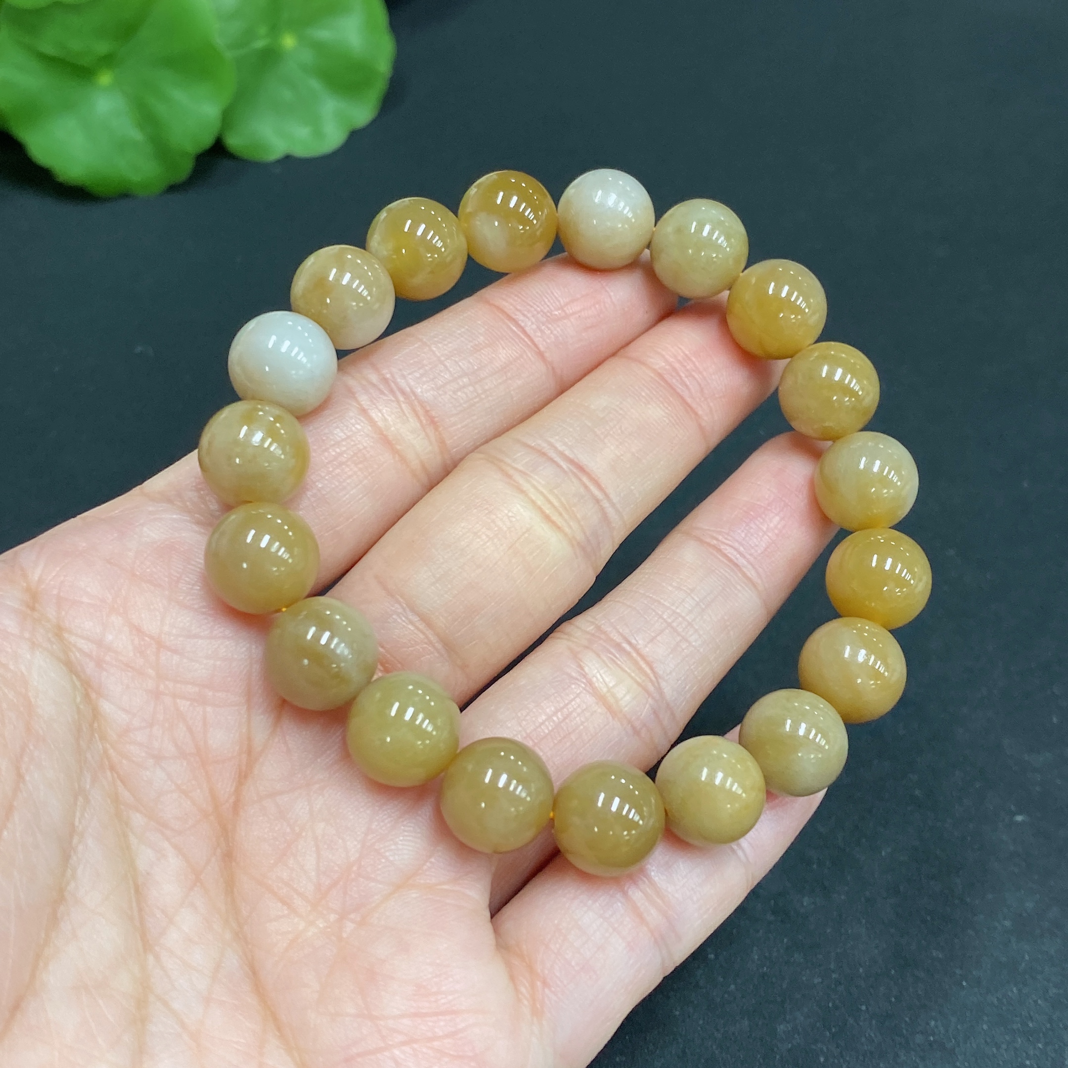 H34014030 Hetian Jade Bracelet Approx. 9.7mm Total Weight Approx. 28.5g