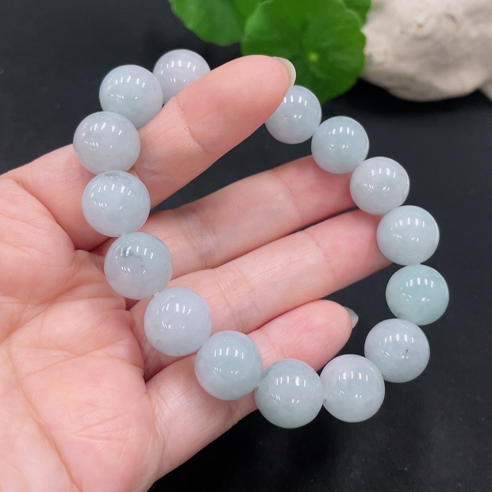 F31675392 JadeiteBead Bracelet, Approx. 12.3mm, Total Weight Approx. 51.6g