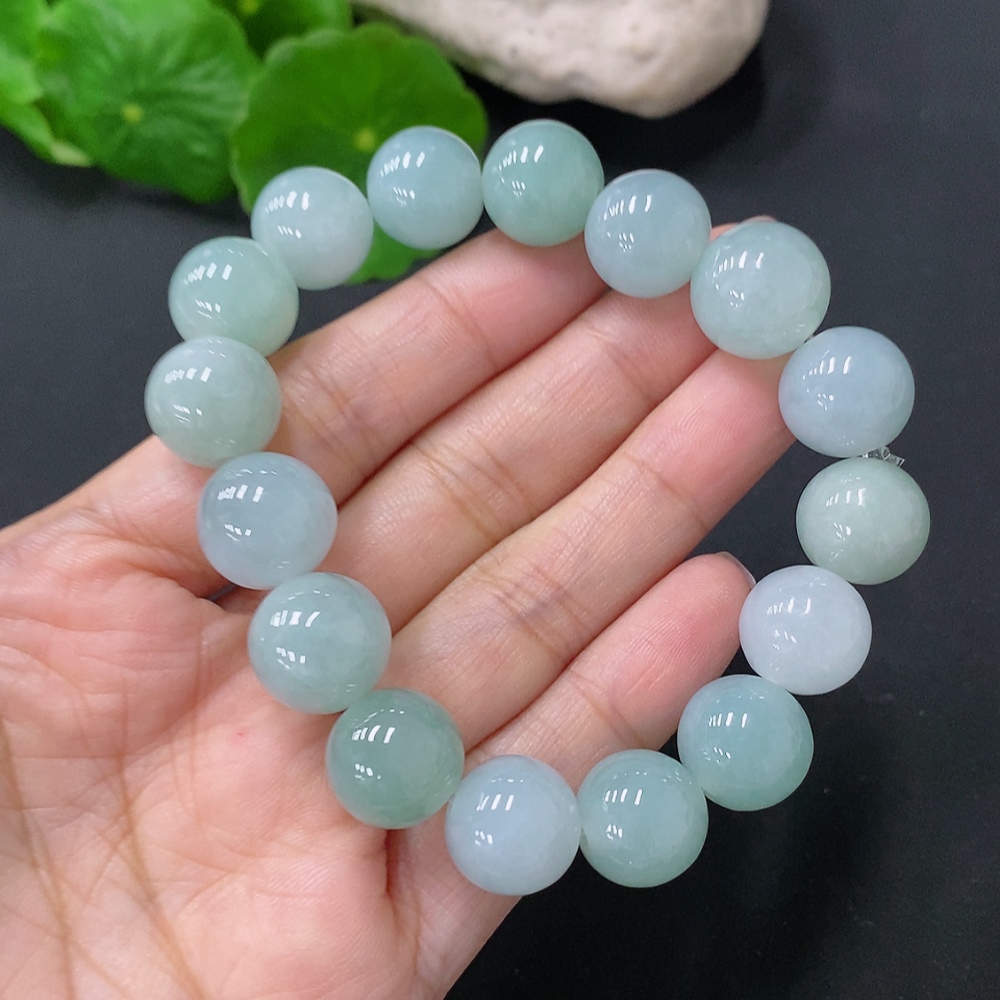 F34076645 Jadeite Bracelet Approx.12.7mm Total Weight About 53.8g
