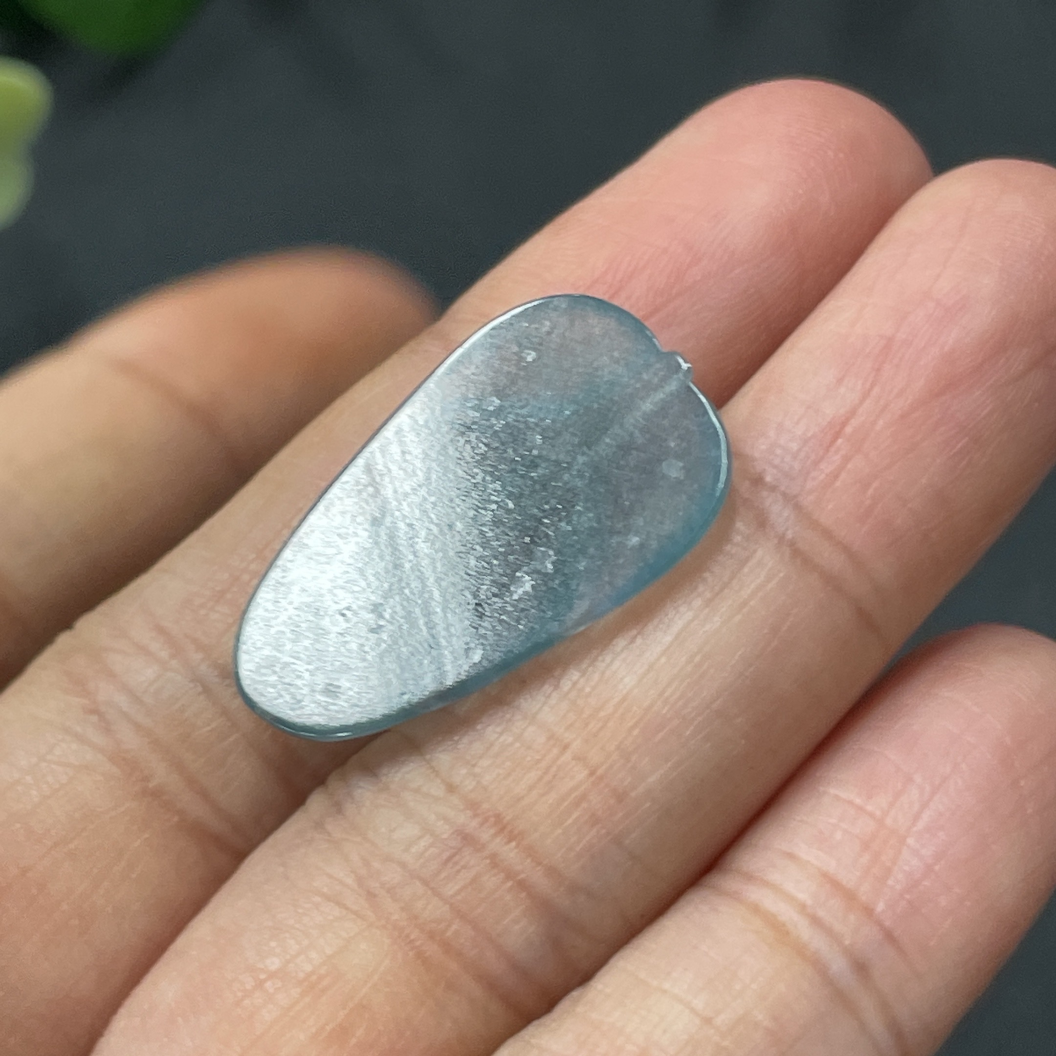 F10073134 Jadeite Leaf Inlay Piece