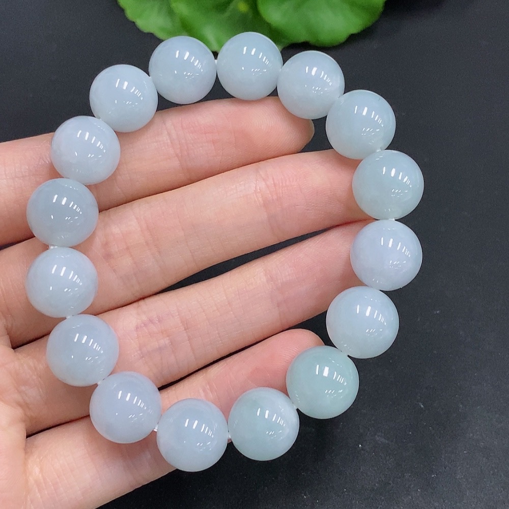 F31686817 JadeiteBead Bracelet, Total Weight Approx. 49.6g, Bead Size 12mm