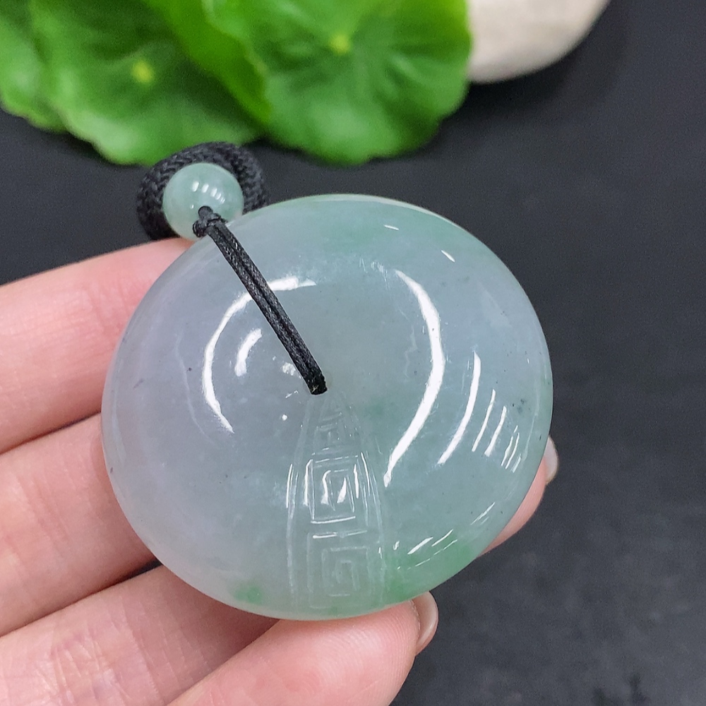 F34003425 Jadeite Safety Buckle, total weight with rope approx. 46.5g