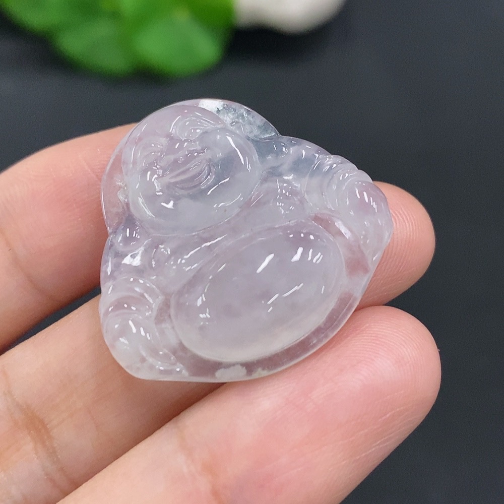 F24833344 Jadeite Buddha Inlaid Piece Total Weight Approx. 7.9g