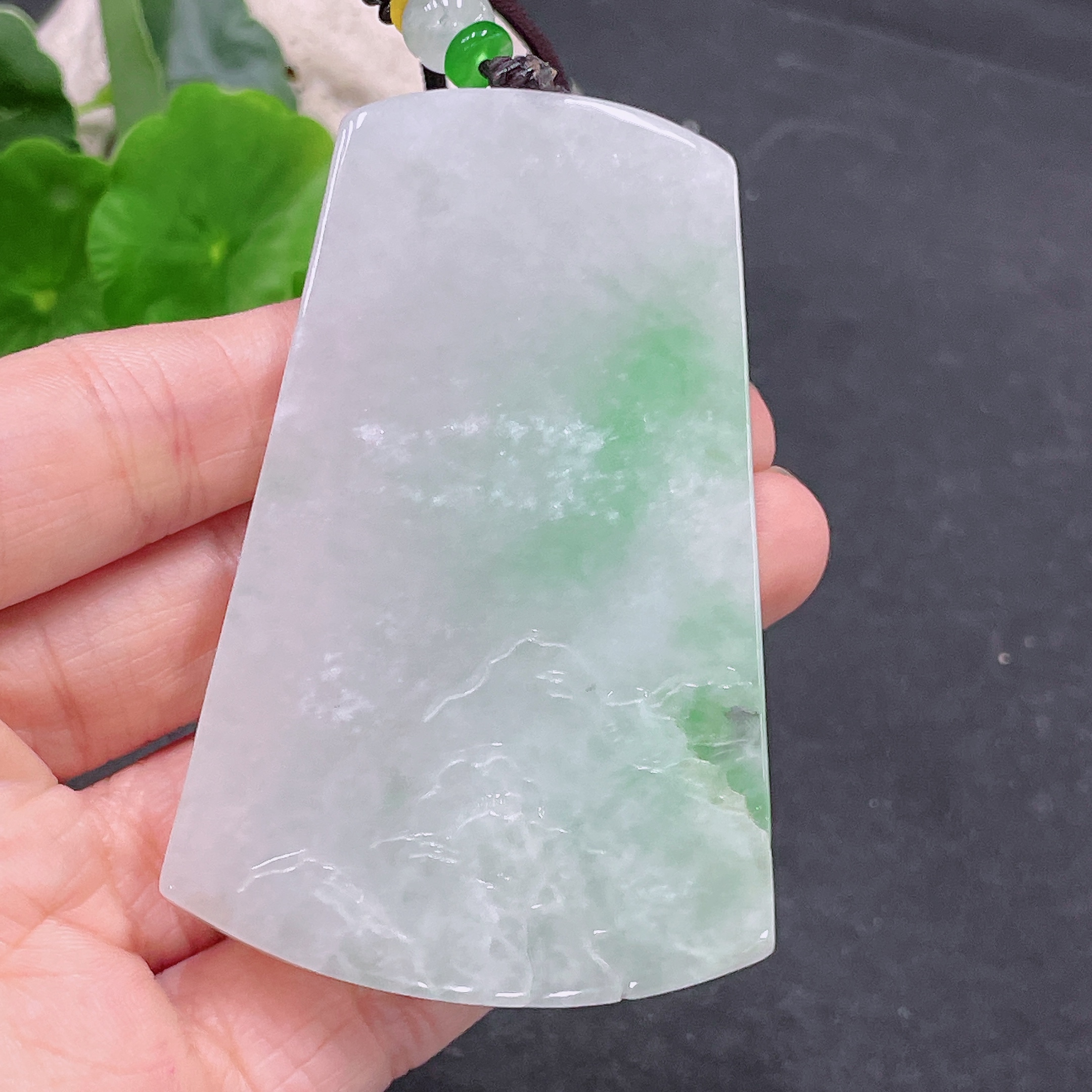 F33864917 Jadeite Pendant Guanyin with Cord Total Weight Approx. 93.4g