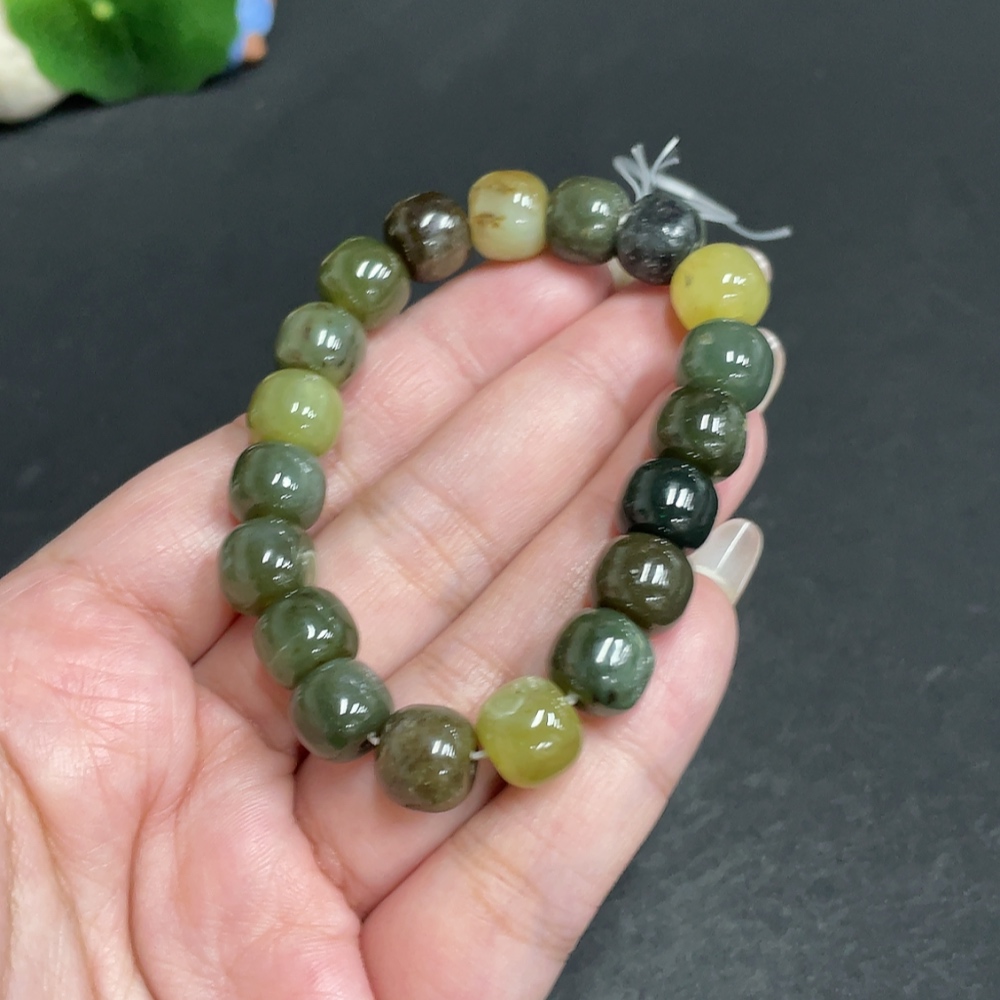 H29379711 Hetian Jade Bracelet, Approx. 9.8 mm, Total Weight Approx. 30.3g