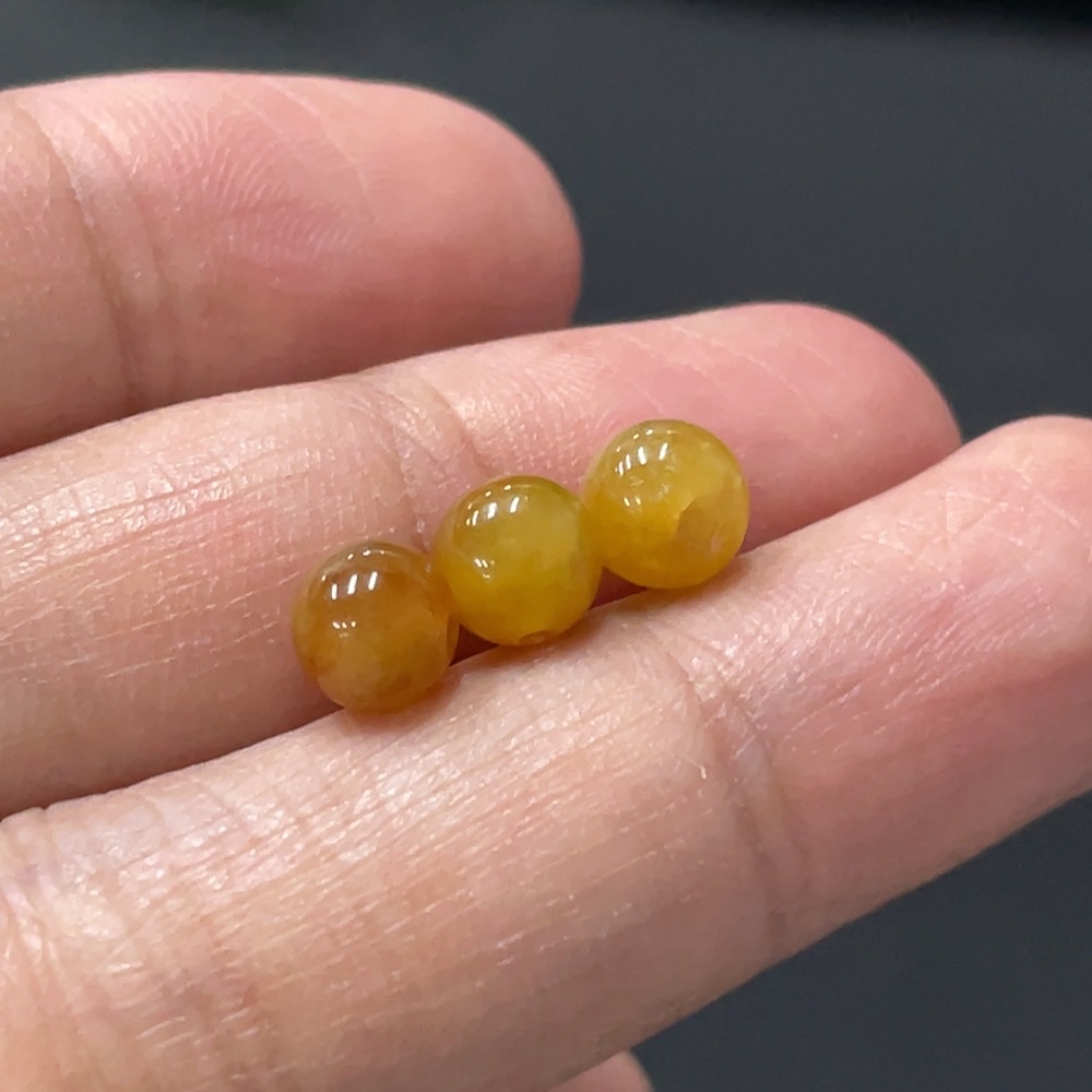 F31610734 Jadeite Beads Approx. 5.5mm Color Origin Undetermined
