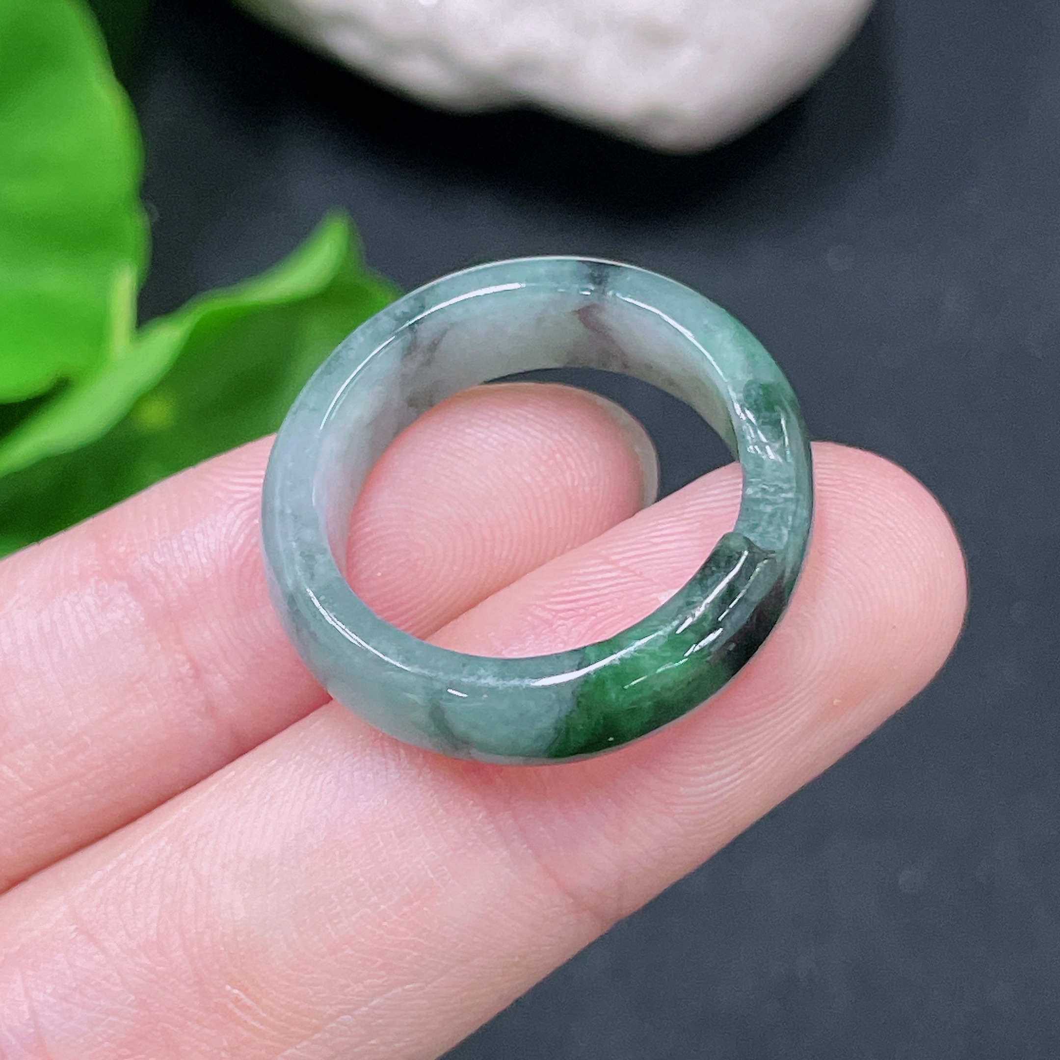 F33919961 Jadeite Ring Total Weight Approx. 3.5g With Other Mineral Components Size 17