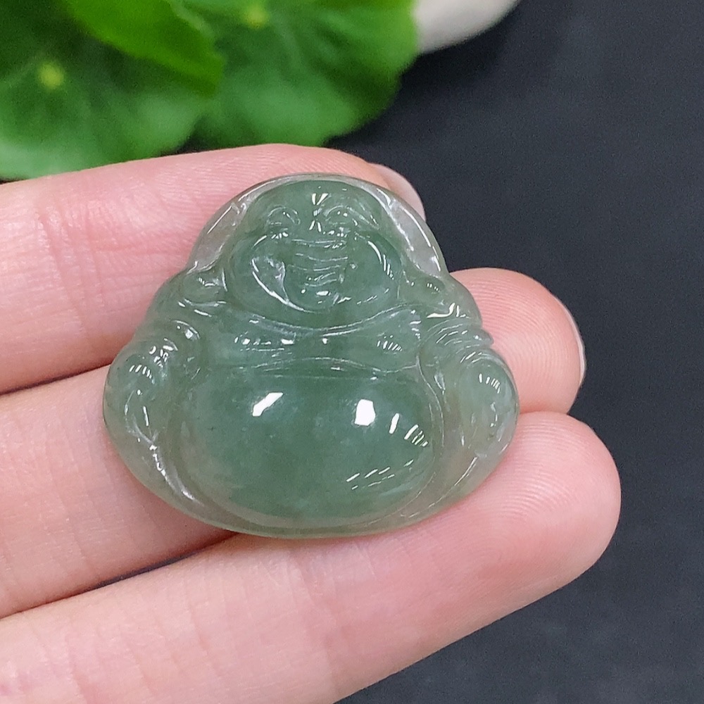 F34968858 Jadeite Buddha Pendant Total Weight Approx. 6.7g