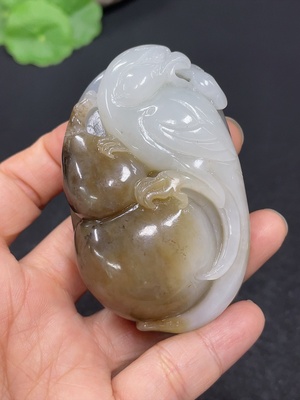 H42961830 和田玉挂件    鹦鹉   货品总重约95g