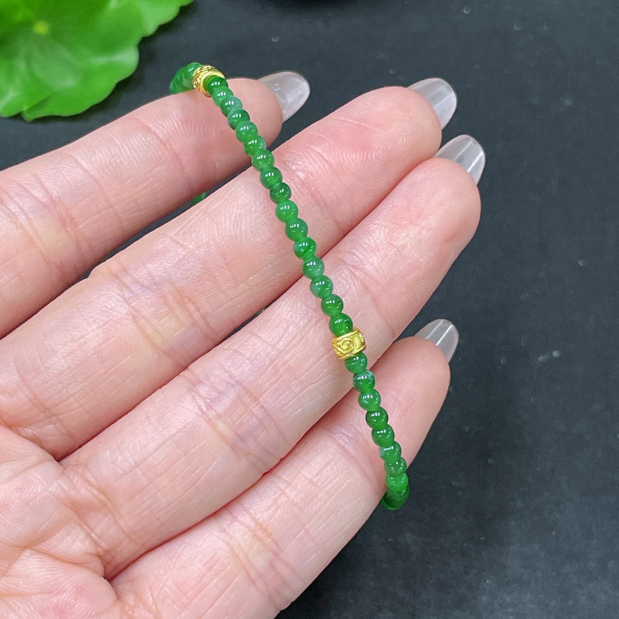F35105609 Jadeite Bracelet Non-Gold Total Weight About 3.36g Size About 3mm