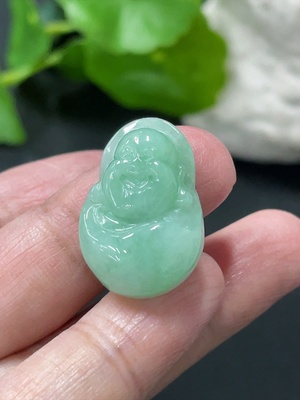 F35108605 Jadeite Smiling Buddha Pendant Total Weight Approx. 4.58g