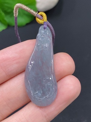 F29392402 Jadeite Auspicious Fish Pendant Total Weight Approx. 4g (including rope weight)