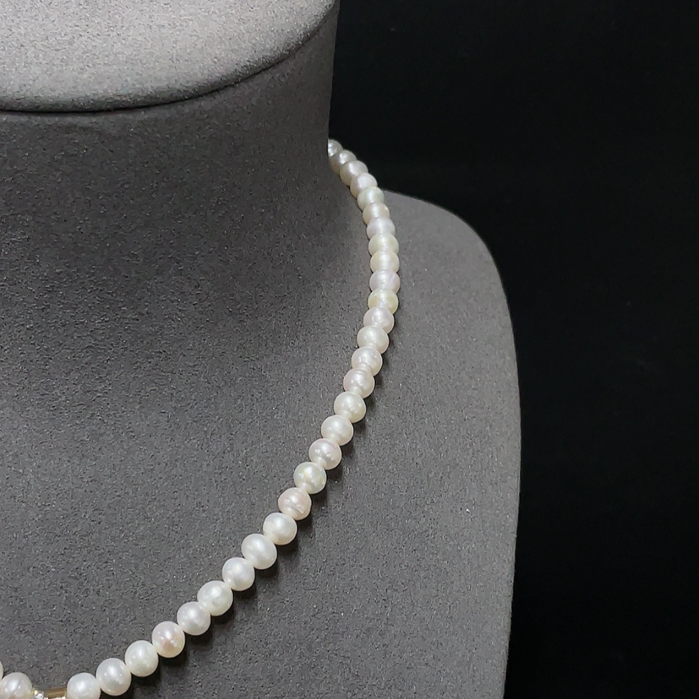 C34038270 Pearl Necklace Non-Gold Total Weight Approx. 21.47g Stone Size About 5.7mm