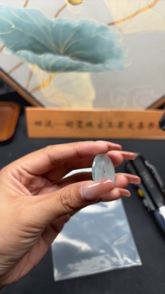 F29414462 JadeitePendant Peace Ring Total Weight Approx. 6.6g