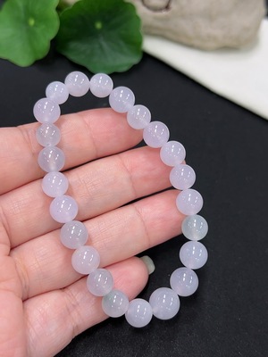 F41942243 翡翠手串 卡6.6/9mm左右 货品总约重19.26g