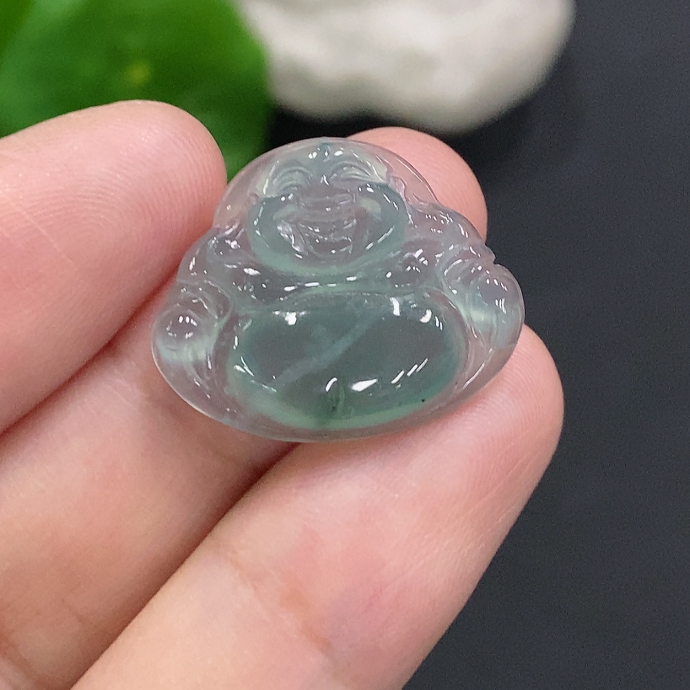 F34962700 Jadeite Buddha Pendant Total Weight Approx. 2.4g