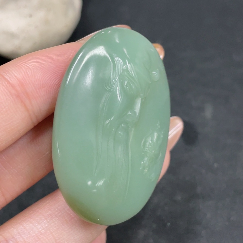 H32726180 Hetian Jade Pendant Guan Gong Total Weight About 30g