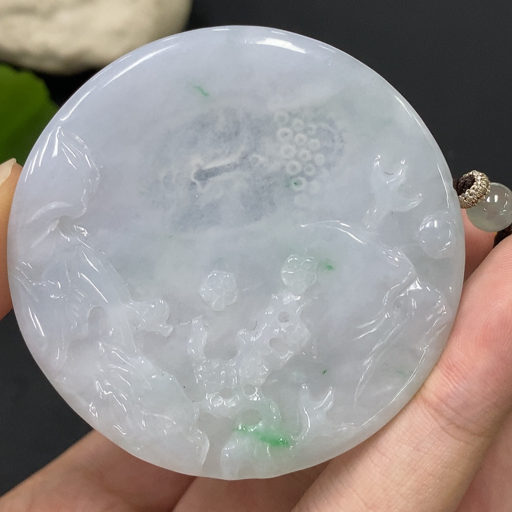 F28228338 Jadeite Pendant Total Weight Approx. 38.12g With Non-Grade A Beads