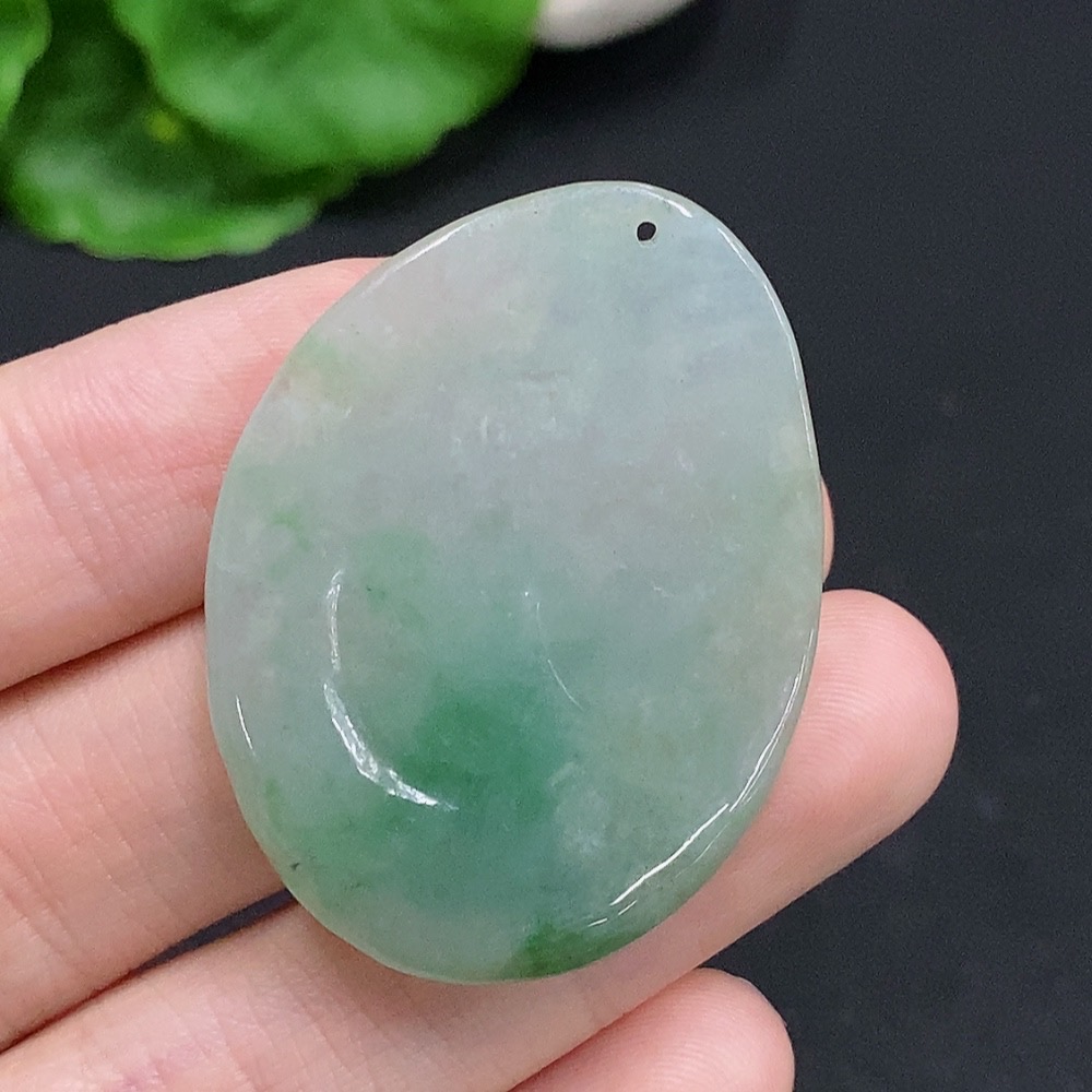 F30489210 JadeiteBlossom of Wealth and Honor Pendant