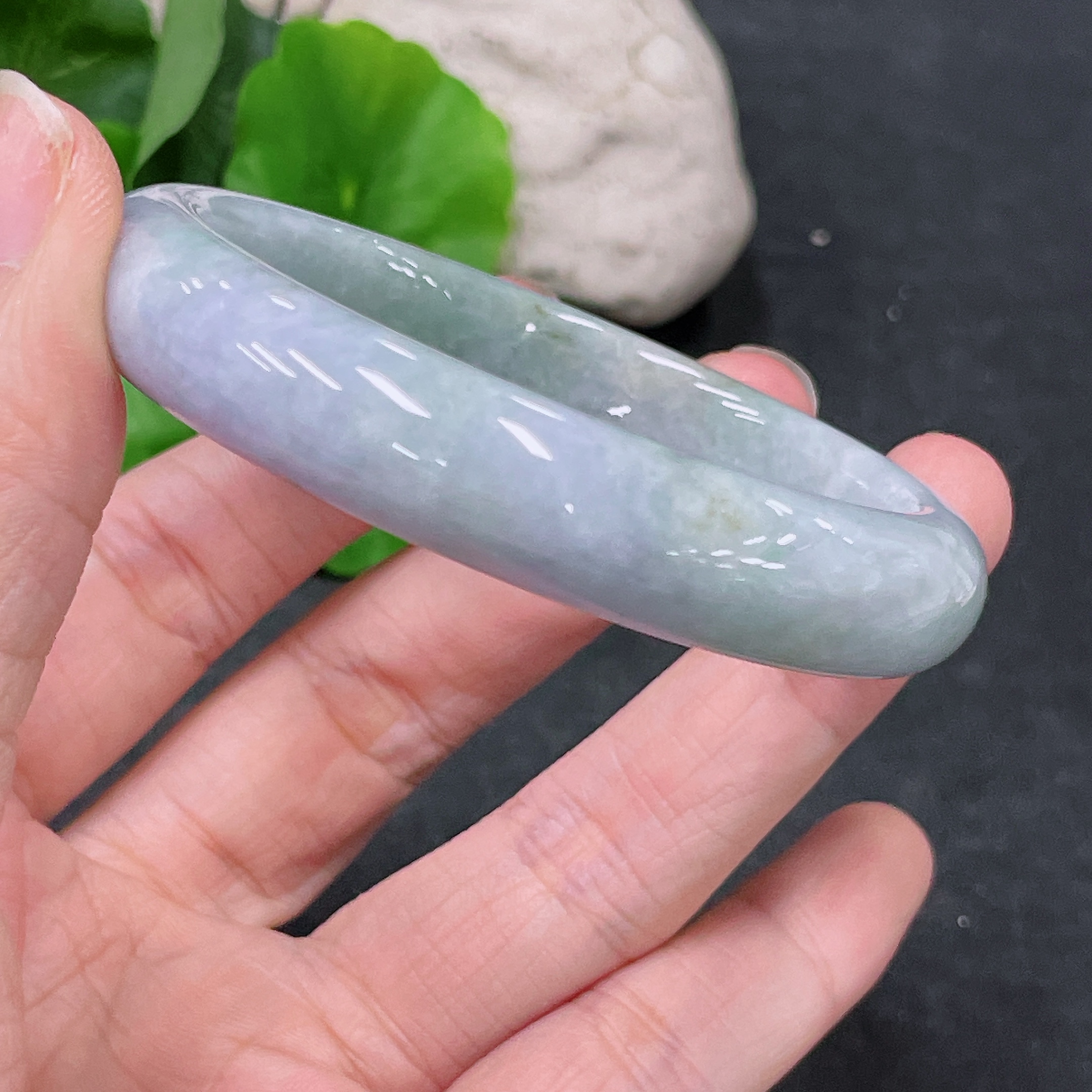 F33864417 Jadeite Round Bangle Total Weight Approx. 46.62g Size 54