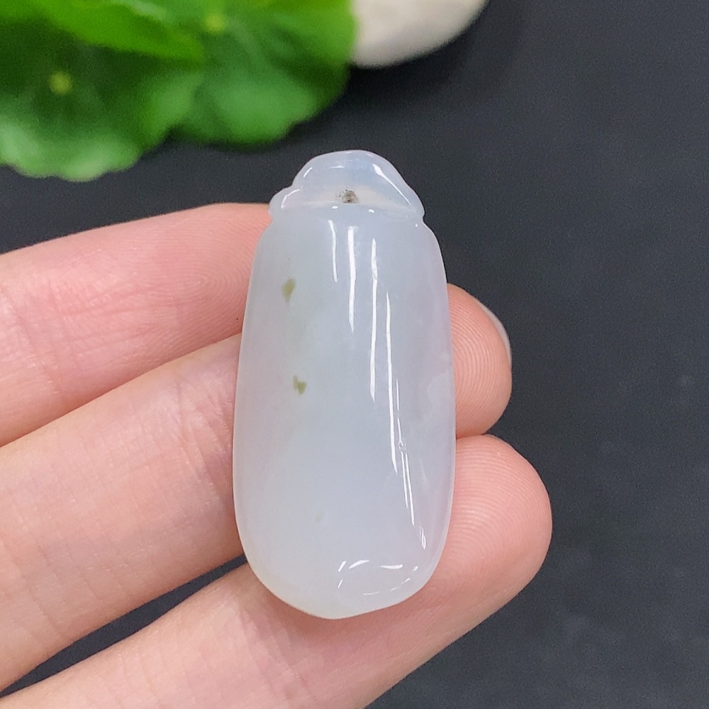 F35123860 Jadeite Fu Gua Pendant, Total Weight Approximately 5.8g