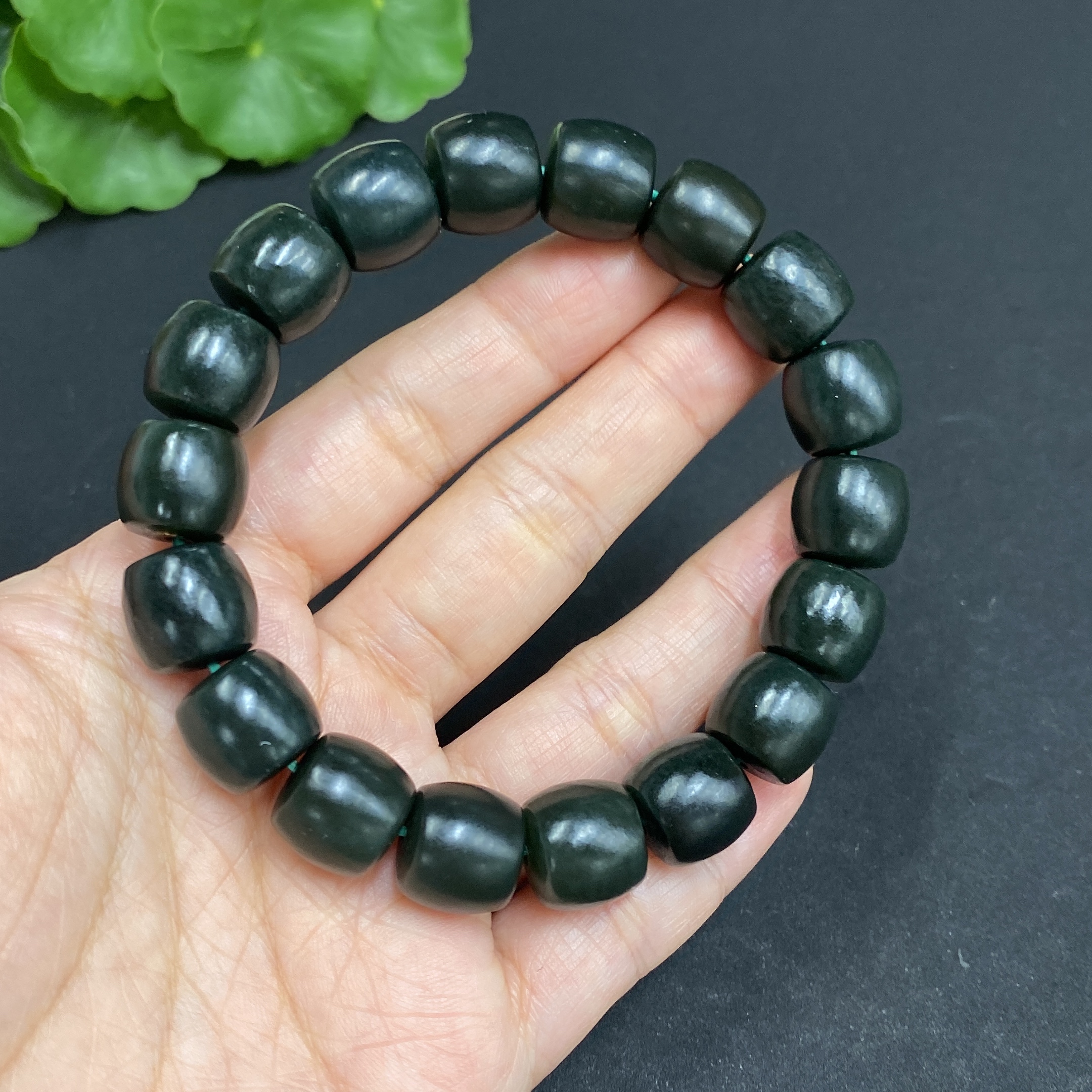 H34969588 Hetian Jade Bracelet Approx.11.8mm Total Weight Approx.54.4g