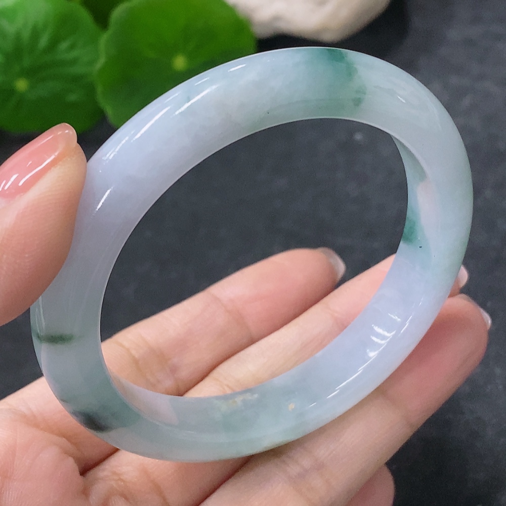 F34043165 Jadeite Round Bracelet Size 50.5mm Total Weight Approx. 37.5g