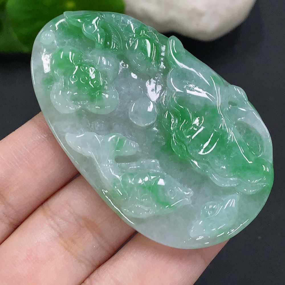 F34001782 Jadeite Year-after-Year Abundance Pendant, Total Weight Approx. 26g