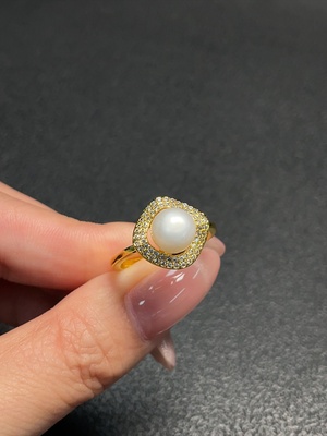 C34009924 Pearl Ring Adjustable Non-Gold Total Weight Approx. 2.91g Stone 7.7mm