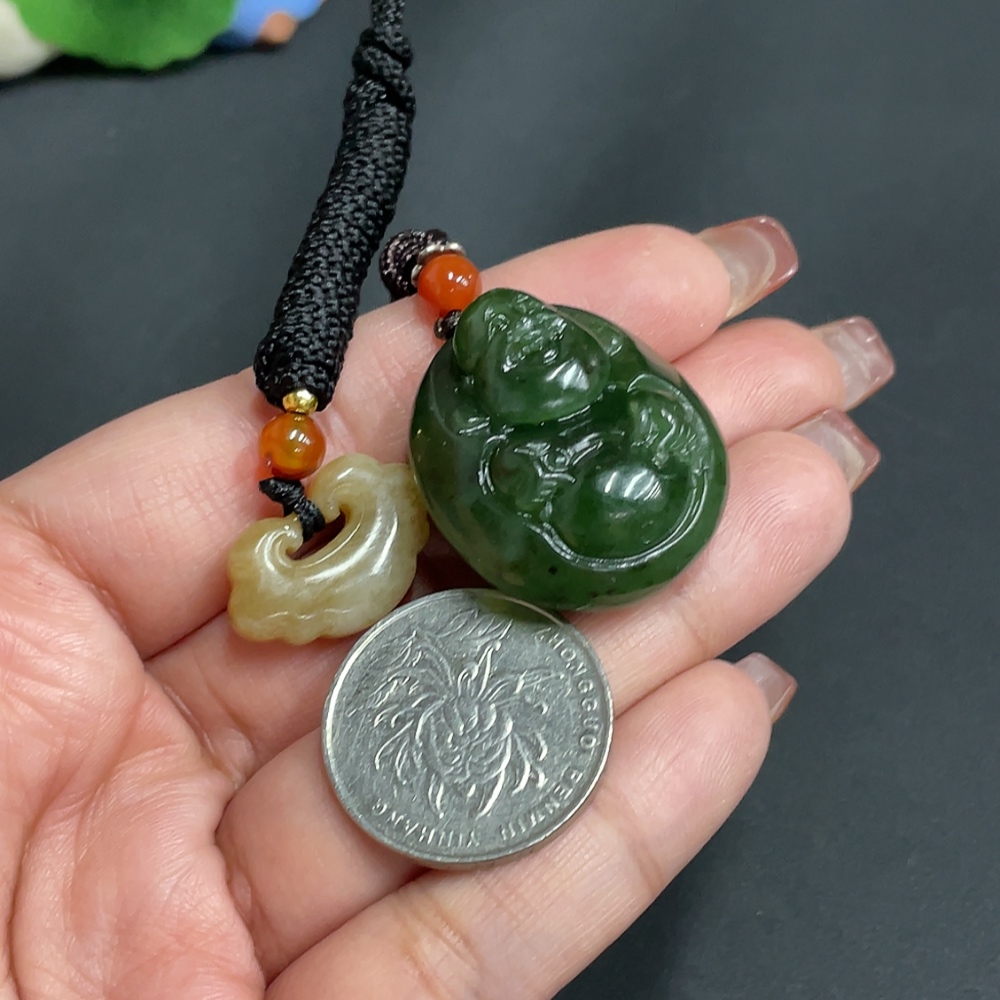 H25909071 Hetian Jade Pendant - Buddha - Ruyi
