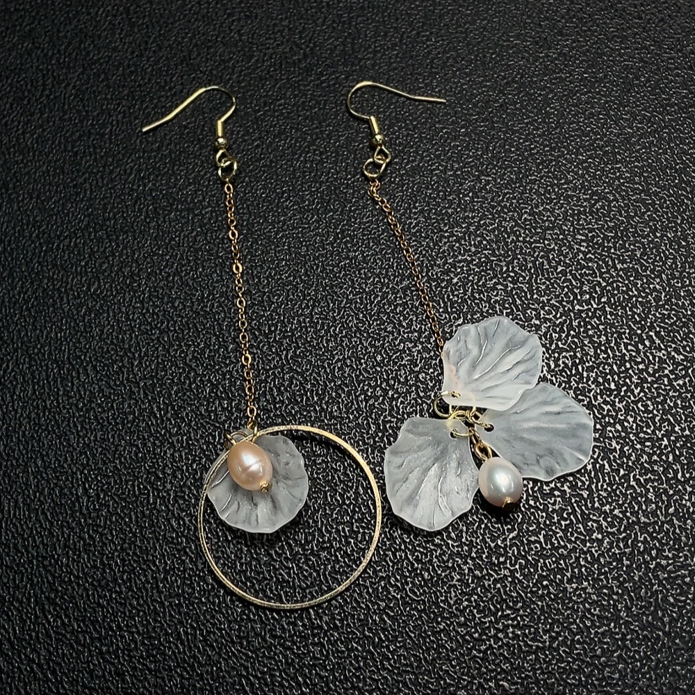 C27159612 Pearl Inlaid Earrings Non-Gold Setting Total Weight Approx. 3.95g