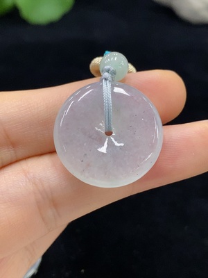 F30443502 Jadeite Pendant Peace Knot with Non-A Grade Beads, Total Weight Approx. 8.17g