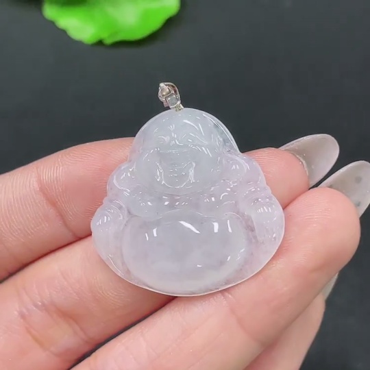 F35104493 Jadeite Buddha Pendant Non-Gold Total Weight Approx. 6.83g