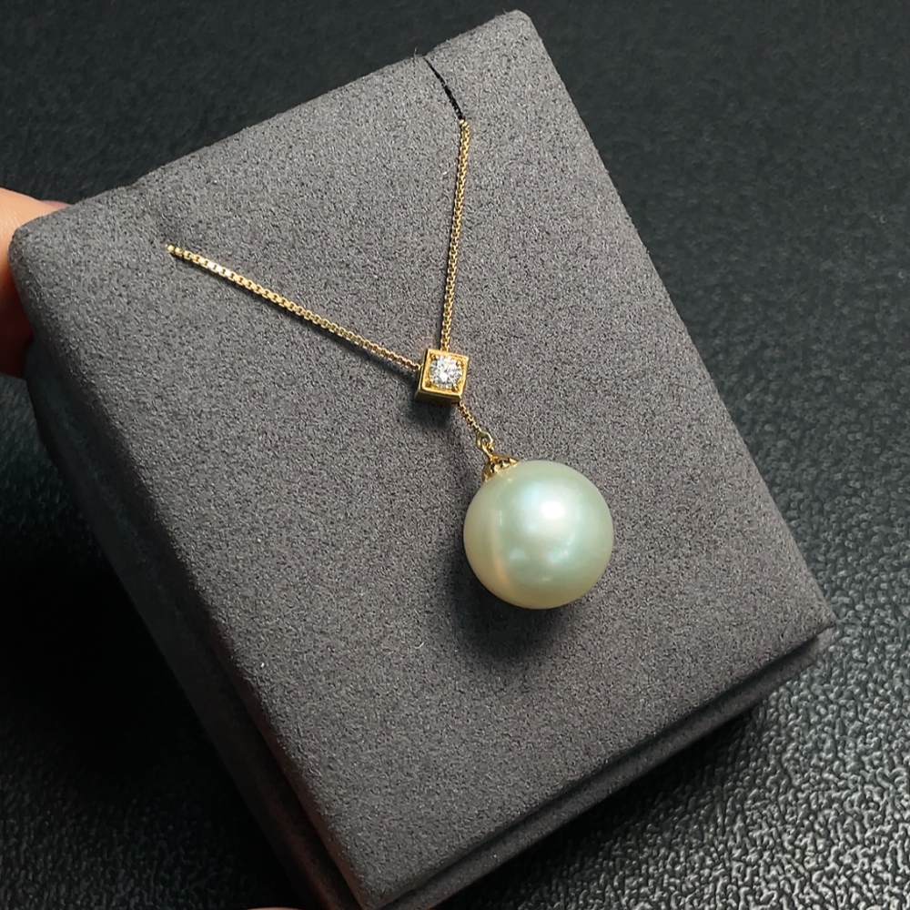 C29424543 Seawater Pearl Necklace 18K Gold Total Weight Approx. 7.58g Size Approx. 13.7mm