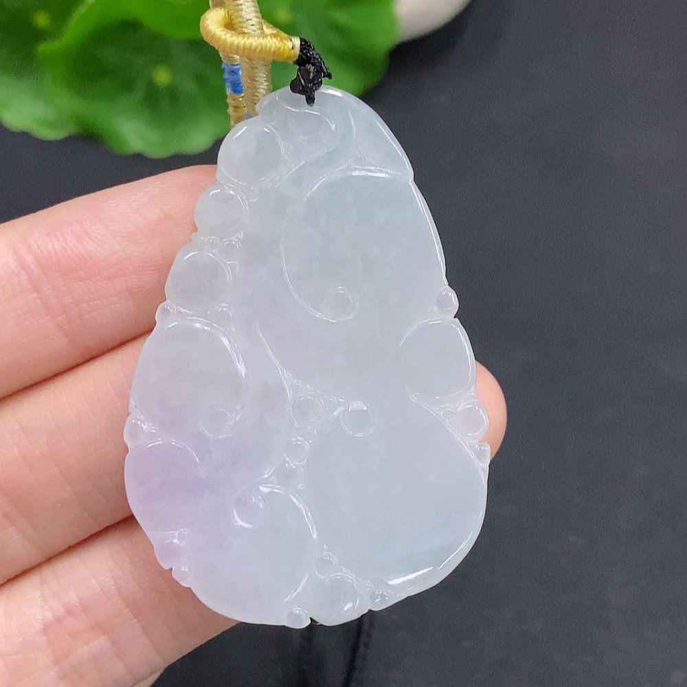 F33831914 Jadeite Ruyi Pendant Total Weight Approx. 15.7g (including rope weight)