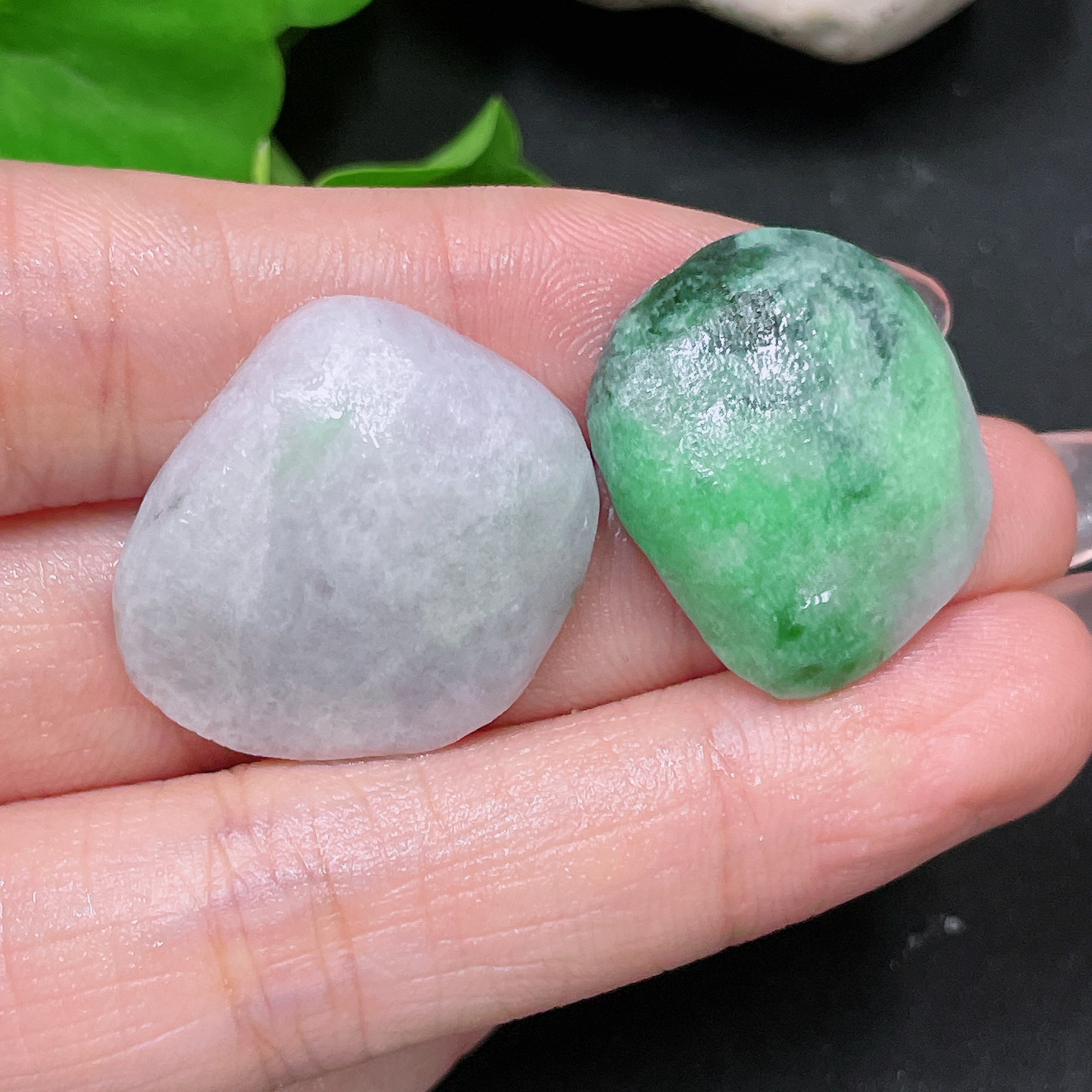 F34958539 Jadeite Rough Pendants Sell as a Lot (with other mineral components)