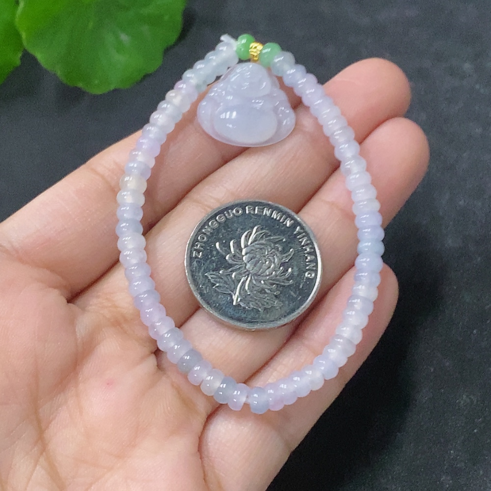 F33930109 Jadeite Buddha Bracelet No Imprint Surface Gold Content Au73% Total Weight Approx.7.16g
