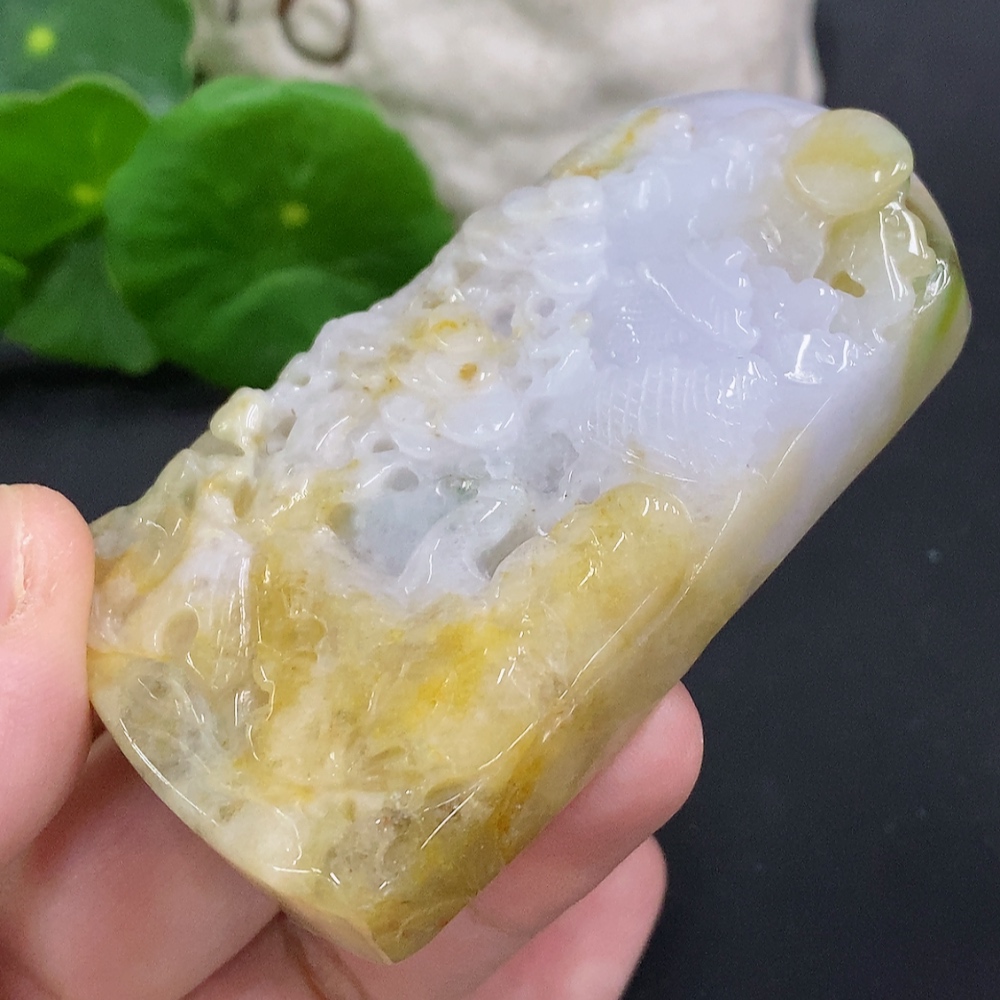 F32824536 Jadeite Landscape Pendant Total Weight Approximately 104.4g (Color Origin Undetermined) (Containing Other Mineral Components)