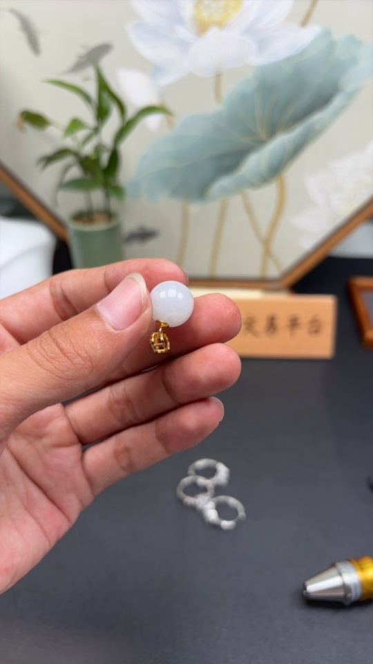 F33831220 Jadeite Inlaid Pieces Sell as a Lot Non-Gold Inlaid Adjustable Size