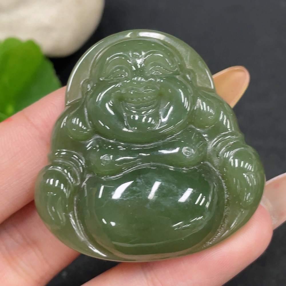 H32726176 Hetian Jade Pendant - Buddha Figure - Total Weight Approx. 25.7g
