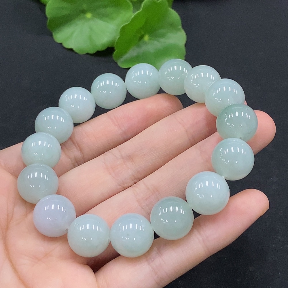 F33867336 Jadeite Bead Bracelet, Approx. 12.8mm, Total Weight Approx. 58.53g