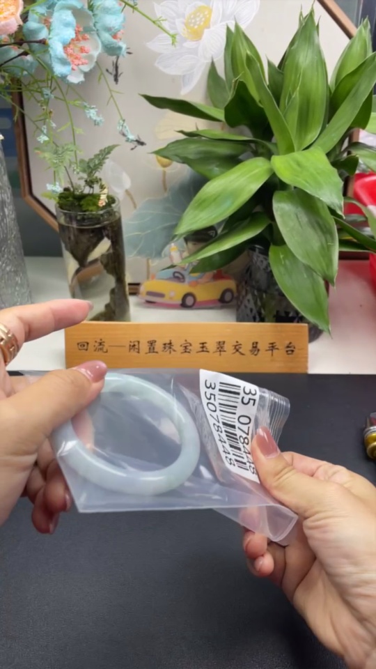 F35078448 Jadeite Round Bangle Total weight about 41g Size 52