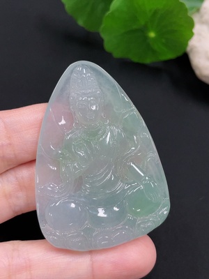 F30454373 Jadeite Guanyin Pendant, Total Weight Approx. 21.3g