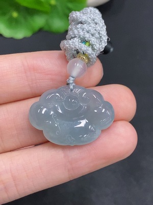 F33878309 Jadeite Ruyi Pendant Total Weight Approx. 7g (Including Rope Weight)
