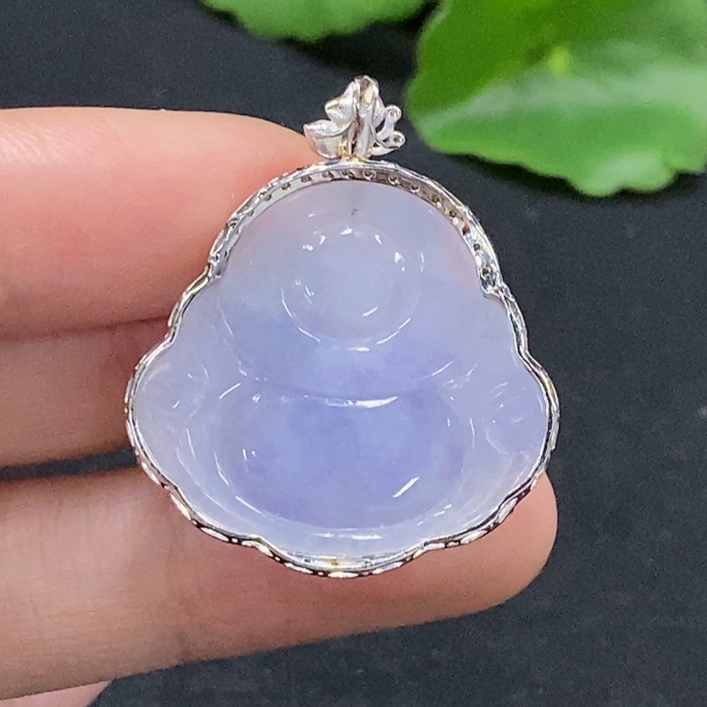 F32819514 JadeiteBuddha Pendant in 18K Gold, Total Weight Approx. 6.07g