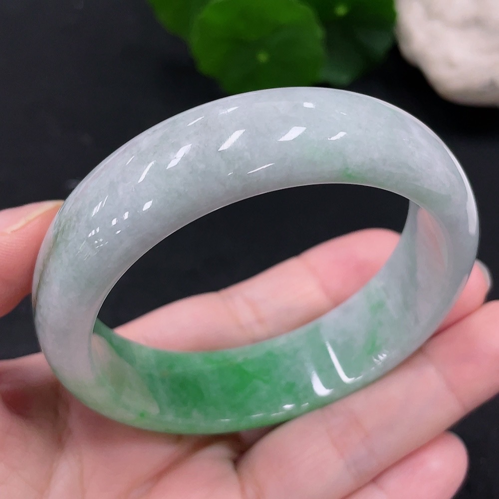 F30526785 Jadeite Round Bangle Size 57.6 Total Weight Approx. 72g