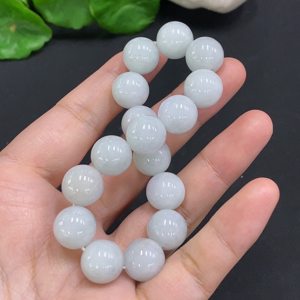 F34962497 Jadeite Bracelet Total Weight Approx. 52.6g Size 12.4mm