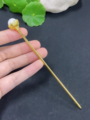 F41936254 翡翠发簪 非金镶 货品总重约8.95g
